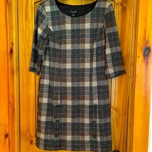 Plaid connected apparel dress size 10 worn once